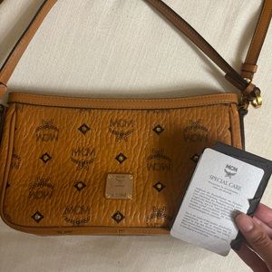 BROWN MCM CROSSBODY WITH SMALLER HANDLE AUTHENTIC